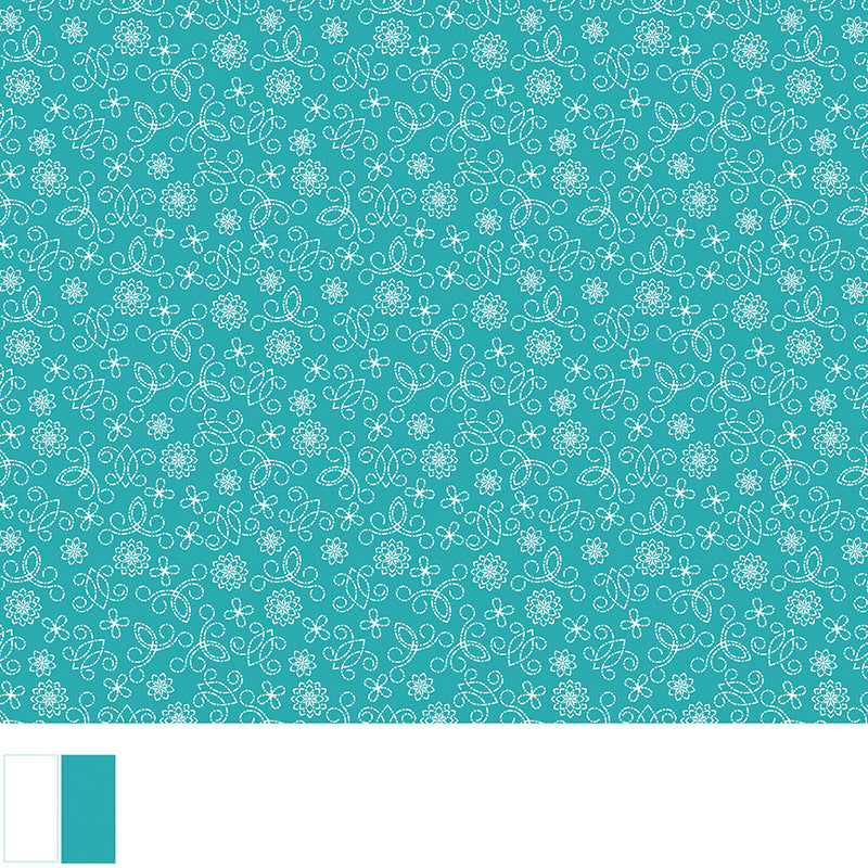 Among the Wildflowers II - Tin Lantern Teal
