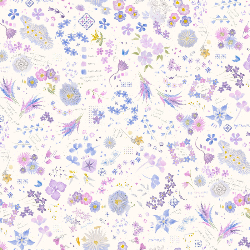 Delphinium - Collage - Snowdrop