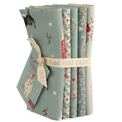 Tilda Merry Little Christmas Fat Quarter Bundle - Duck Egg