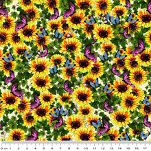 Load image into Gallery viewer, Sunshine &amp; Sunflowers Butterflies in Cream