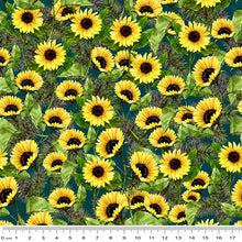 Load image into Gallery viewer, Sunshine &amp; Sunflowers Splatter in Teal