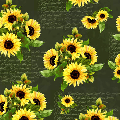 Sunshine & Sunflowers Poems in Dark Green
