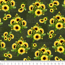 Load image into Gallery viewer, Sunshine &amp; Sunflowers Poems in Dark Green