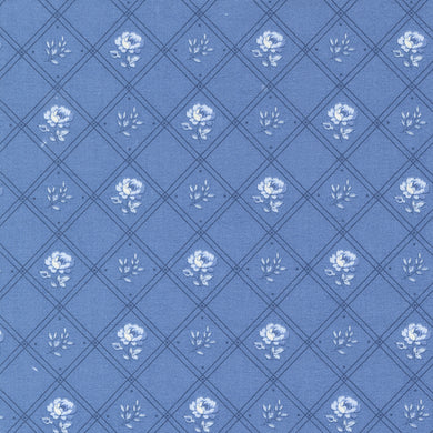 Blueberry Delight - Floral Plaid - Cornflower