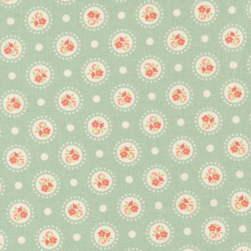 Sunbonnet - Dots in Dusty Blue