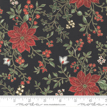 Load image into Gallery viewer, Merry Manor Metallic - Poinsettia Waltz - Black