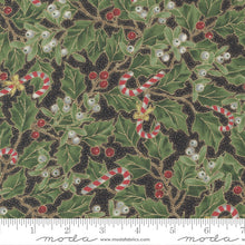 Load image into Gallery viewer, Merry Manor Metallic - Candy Cane Berries - Black