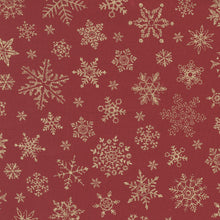 Load image into Gallery viewer, Merry Manor Metallic - Snowflake - Crimson