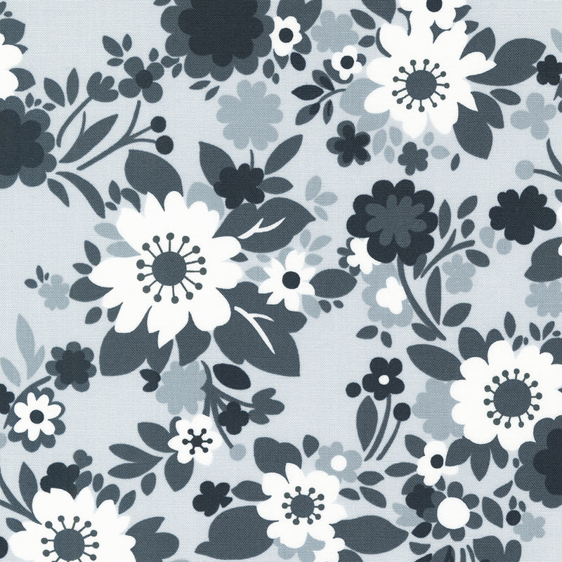 Concrete Jungle - Floral Cluster - Steel