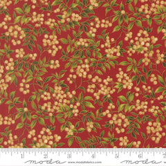 Merry Manor Metallic - Holly Berry - Crimson