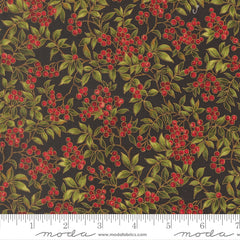 Merry Manor Metallic - Holly Berry - Ebony