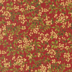 Merry Manor Metallic - Holly Berry - Crimson
