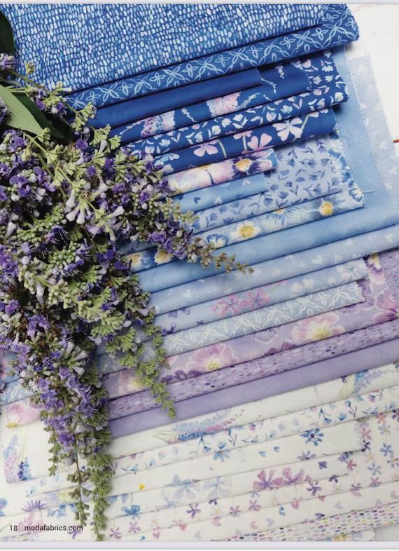 Delphinium - 2.5 inch Jelly Roll - 40 pieces