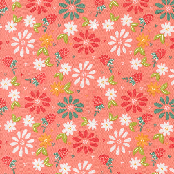 Raspberry Summer - Spring Berries Floral - Carnation