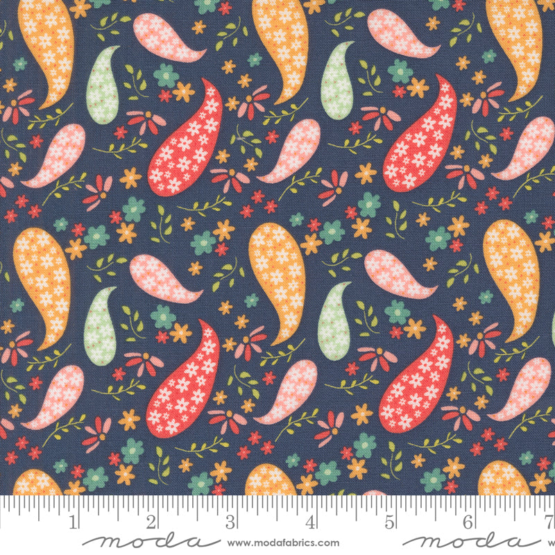 Raspberry Summer - Paisley - Blueberry