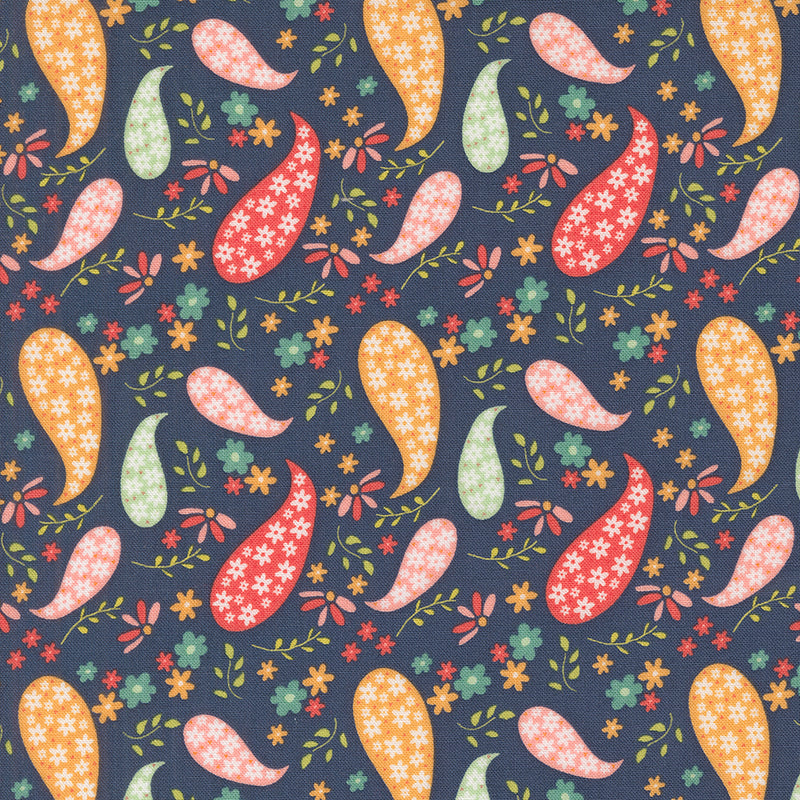 Raspberry Summer - Paisley - Blueberry
