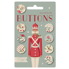 Tilda Merry Little Christmas Buttons - 16mm