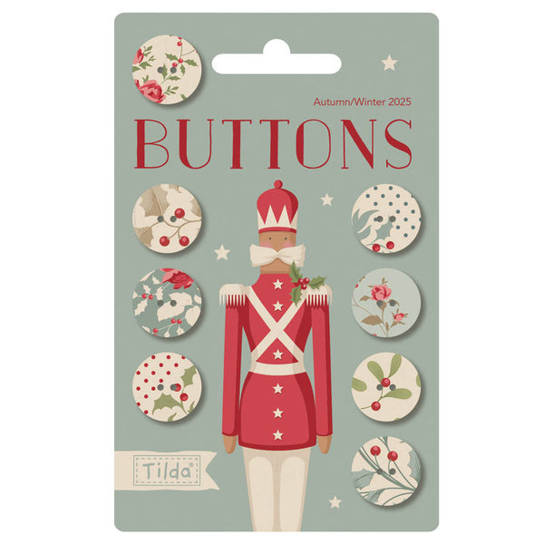 Tilda Merry Little Christmas Buttons - 16mm