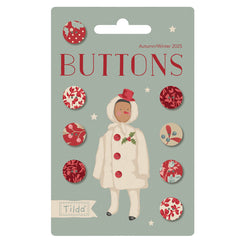 Tilda Merry Little Christmas Buttons - 12mm