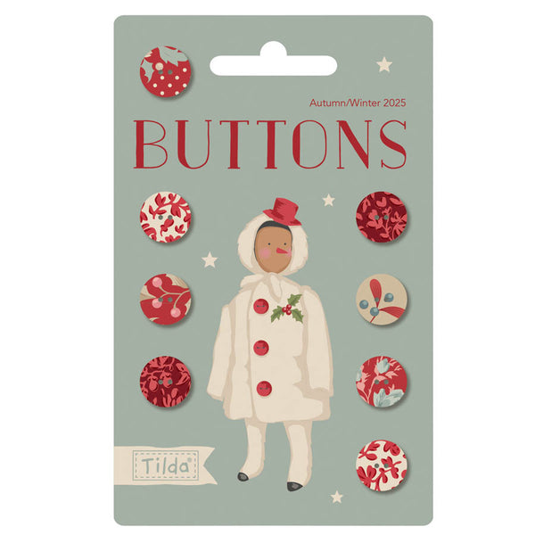 Tilda Merry Little Christmas Buttons - 12mm