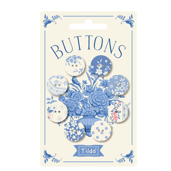 Tilda Something Blue Buttons - Light