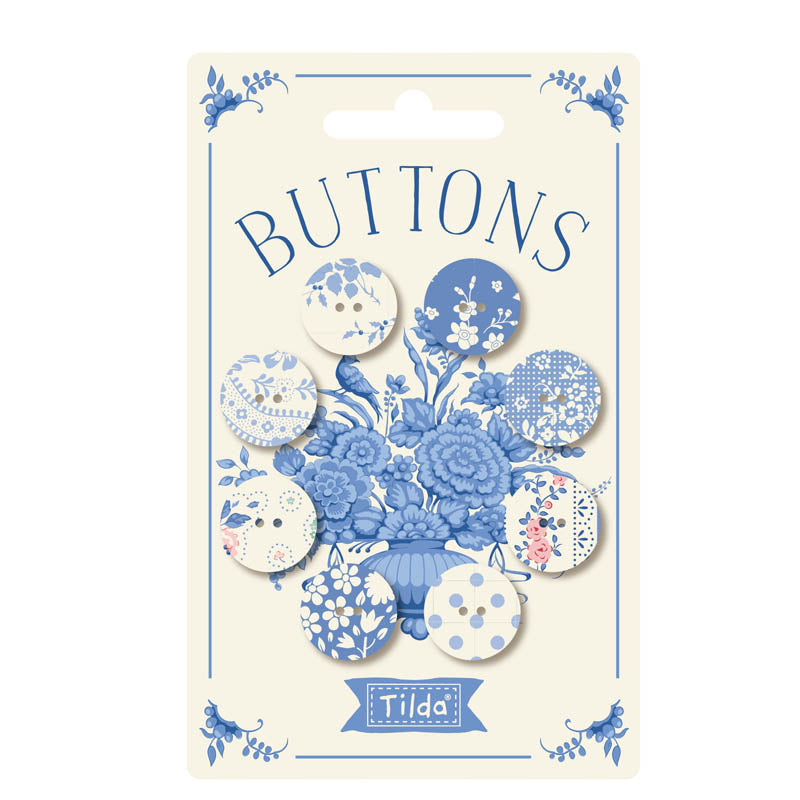 Tilda Something Blue Buttons - Light
