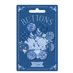 Tilda Something Blue Buttons - Dark
