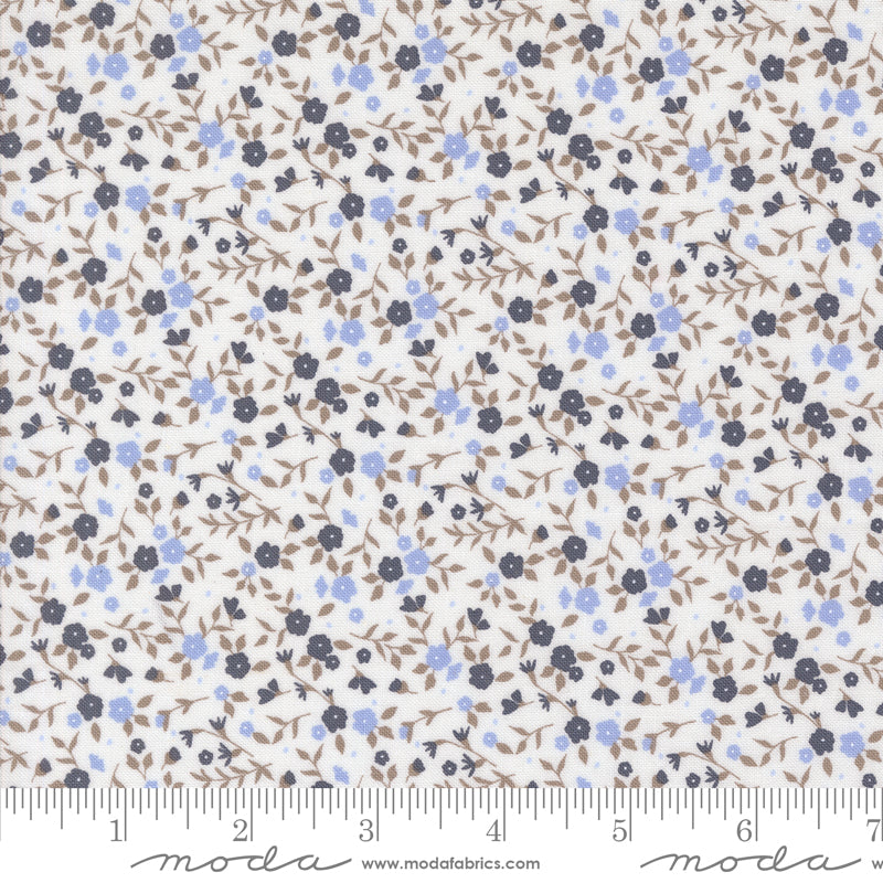 Sun Drenched - Floral - Cloud/Indigo
