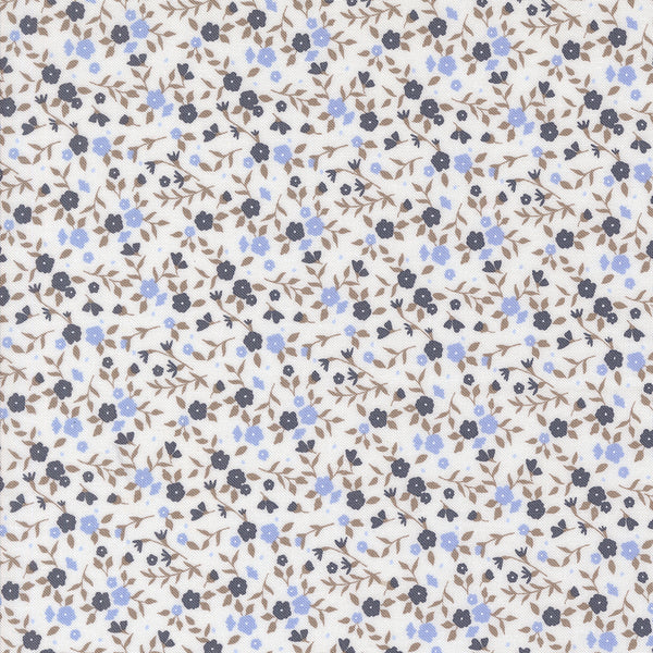 Sun Drenched - Floral - Cloud/Indigo