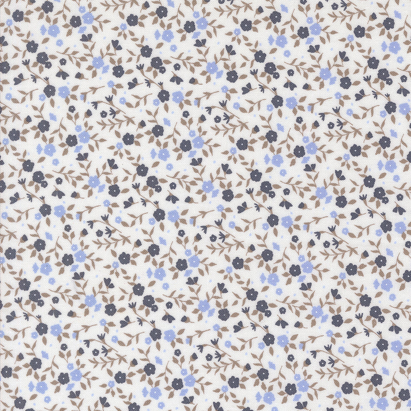 Sun Drenched - Floral - Cloud/Indigo