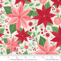 Merrily on High - Poinsettias - Cream