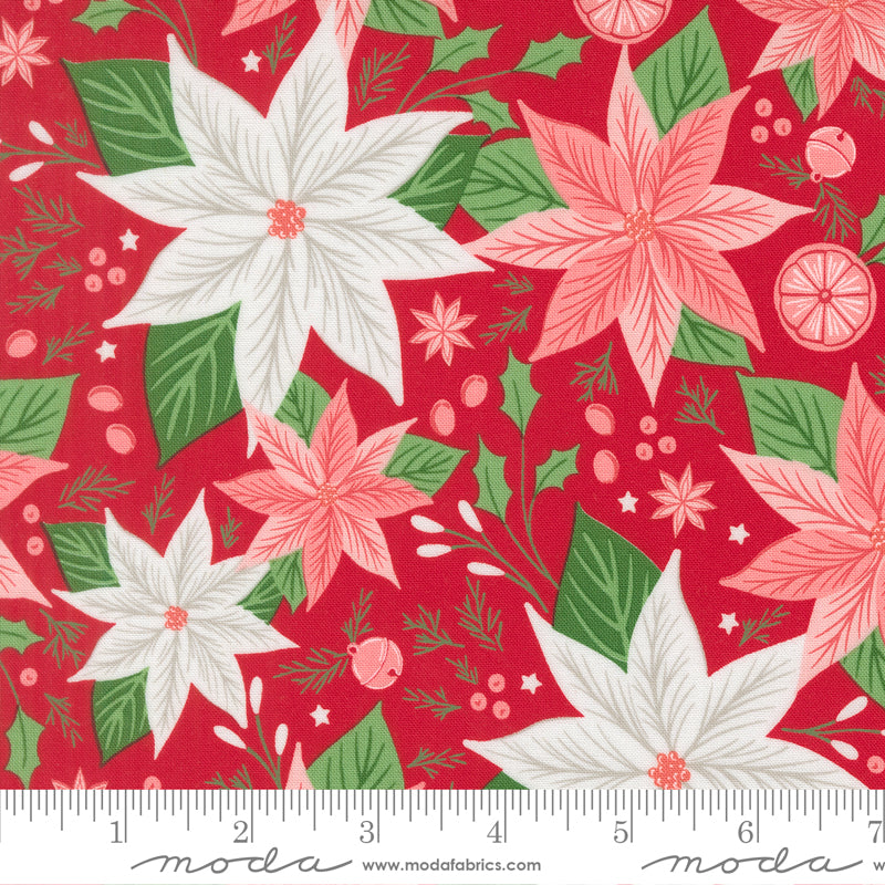 Merrily on High – Poinsettias – Red