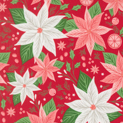Merrily on High – Poinsettias – Red