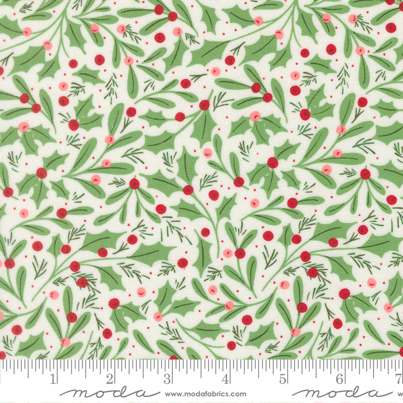 Merrily on High – Holly & Berries – Cream