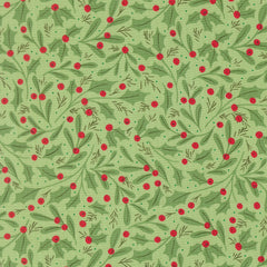 Merrily on High – Holly & Berries – Green