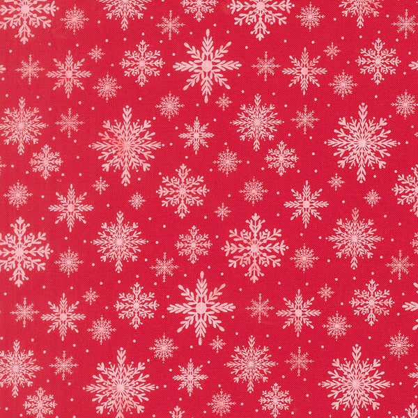 Merrily on High – Snowflakes – Red
