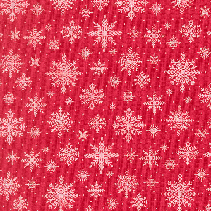 Merrily on High – Snowflakes – Red