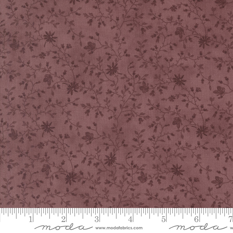 Lavender Fields - Floral Leaf Vine Butterfly - Plum