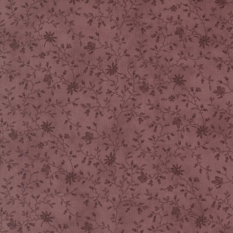 Lavender Fields - Floral Leaf Vine Butterfly - Plum