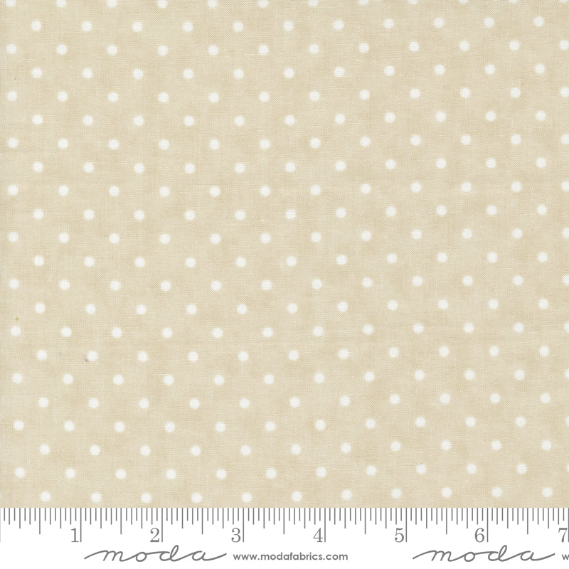 3 Sisters Vintage Linens - Perfect Dots - Taupe