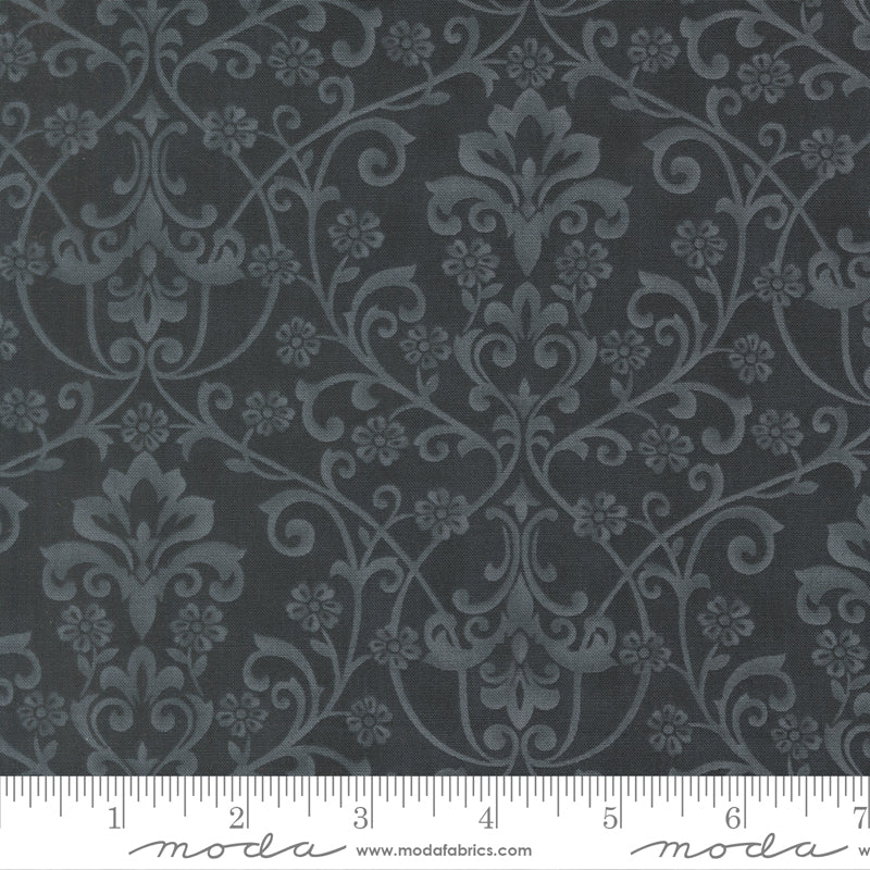 Breathtaking Blues – Manor Scroll – Charcoal