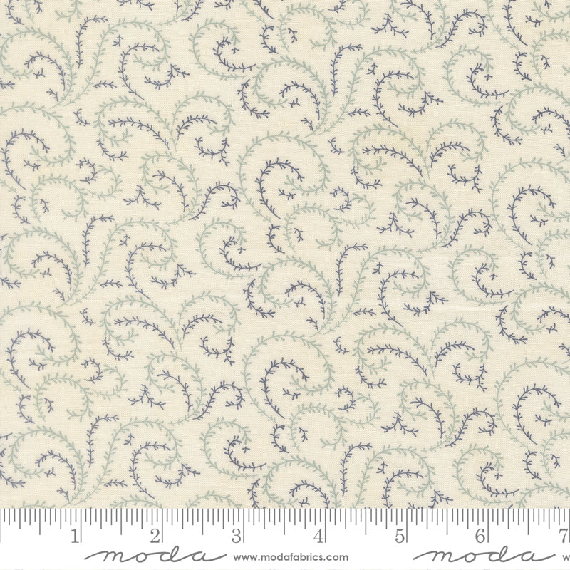 Breathtaking Blues – Paisley Vine – Ivory