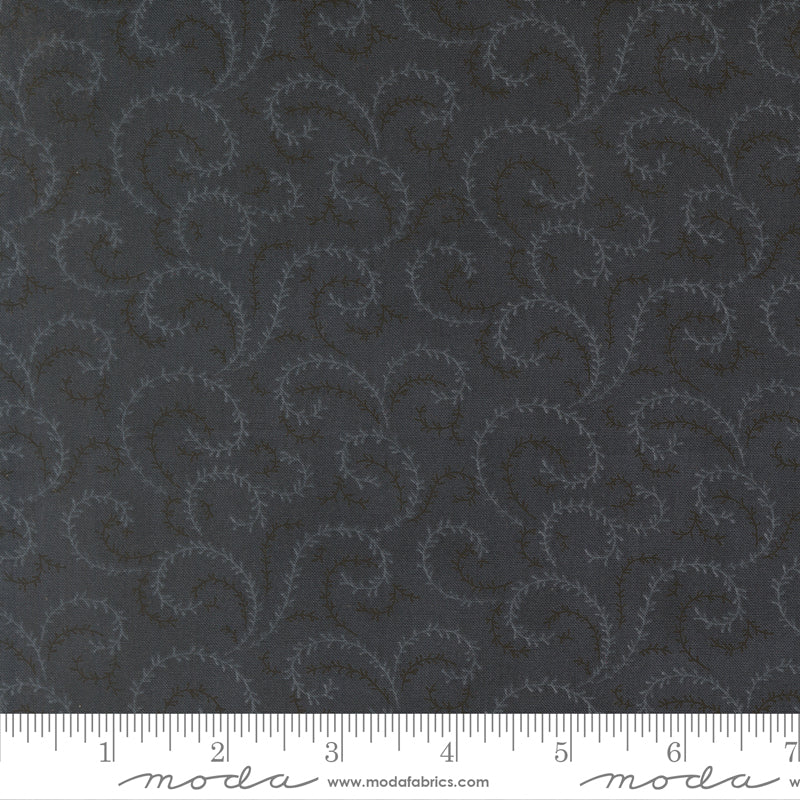 Breathtaking Blues – Paisley Vine – Charcoal