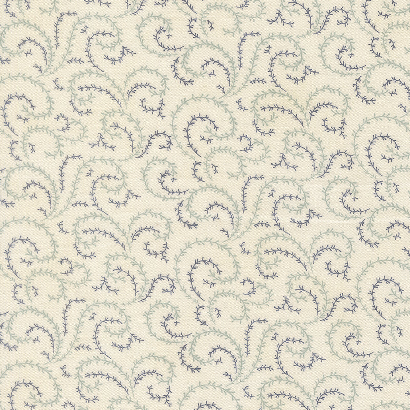 Breathtaking Blues – Paisley Vine – Ivory
