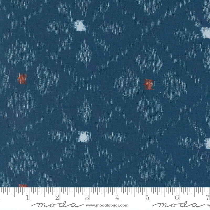 Indigo Blooming - Asagao Ikat - Navy
