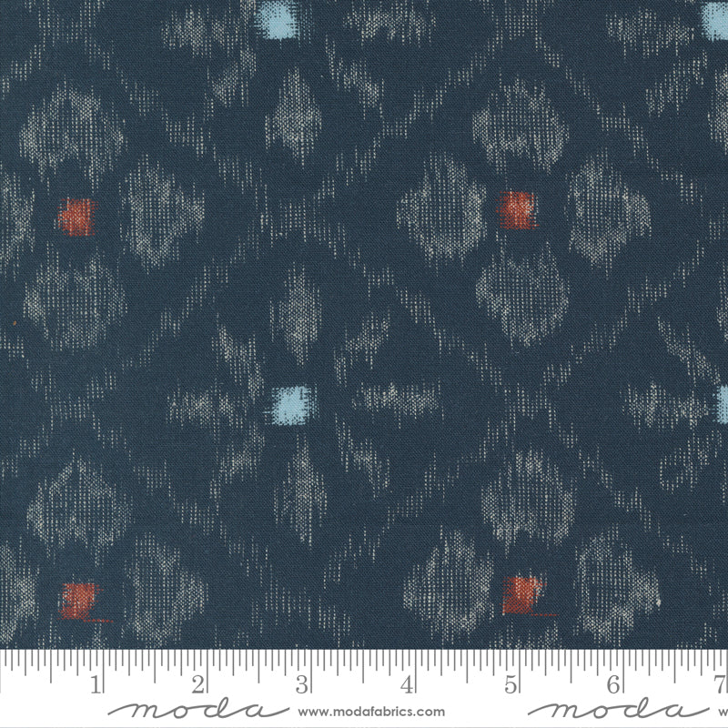 Indigo Blooming - Asagao Ikat - Midnight