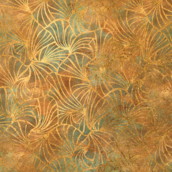 Tranquil Patina – Swirling Fronds – Amber – 48114 11
