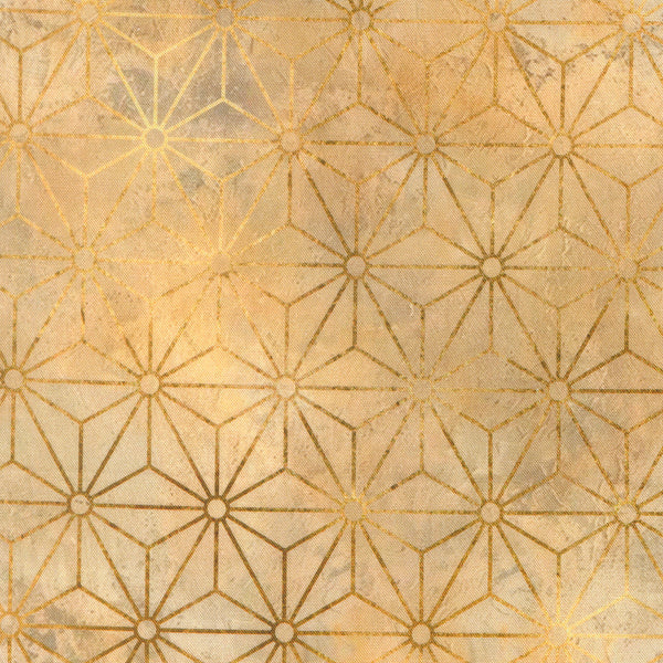 Tranquil Patina – Geometric Stars – Gold – 48115 11