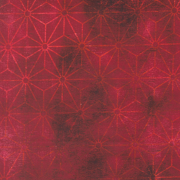 Tranquil Patina – Geometric Stars – Burgundy – 48115 13