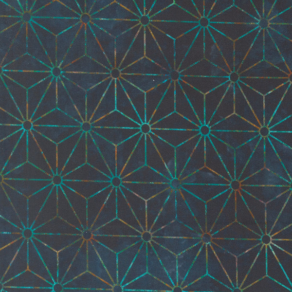 Tranquil Patina – Geometric Stars – Teal – 48115 14